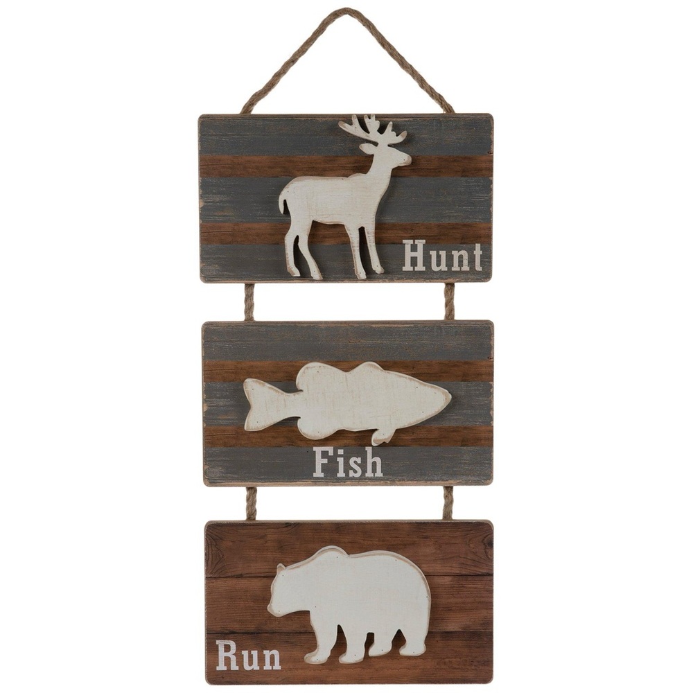 Hobby Lobby Hunt Fish Run Wall Hanging Decor